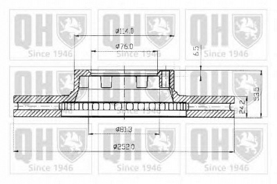 QUINTON HAZELL bdc3243 -  Тормозной диск